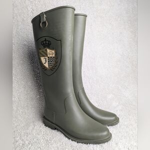 JUICY COUTURE Rain Boots Size 7 Nice Green Color In Good Used Condition